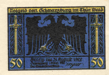 Schwarzburg Thüringer Notgeldschein 1922