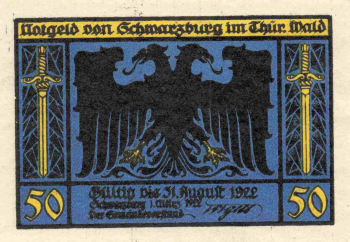 Schwarzburg Thüringer Notgeldschein 1922