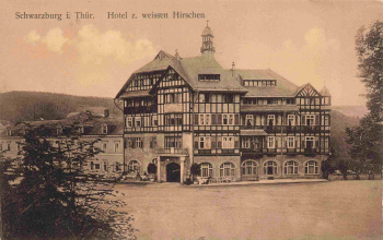 Schwarzburg Thüringer Wald Hotel zum weissen Hirschen * um 1920