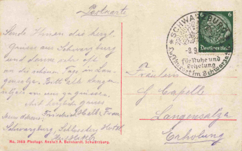 Schwarzburg Thüringer Wald Pädagogium o 1941