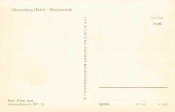Schwarzburg Thüringer Schwimmbad * 1962