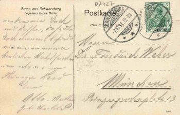 Schwarzburg Thüringer Wald Logierhaus Bernhard Möller o 1911