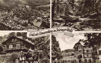 Schwarzburg Thüringer Wald Mehrbildkarte o 1961