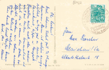 Schwarzburg Thüringer Wald Reichsbahn Erholungsheim Ernst Thälmann o 1959