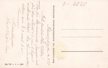 Schwarzburg Thüringer Wald Pension Waldesruh gebraucht 1953
