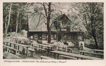 Schwarzenberg Erzgebirge Waldgaststätte Köhlerhütte * 1955