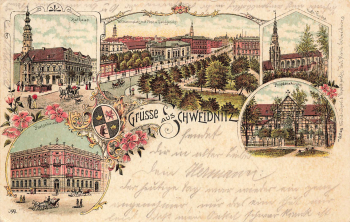 Schweidnitz Schlesien Swidnica Litho o 1899 o 1898
