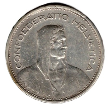Schweiz 5 Franken 1931 Alphirt