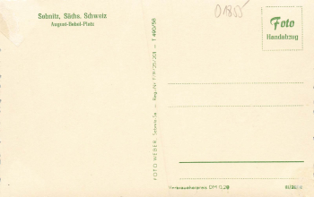 01855 Sebnitz in Saxony, August Bebel Square * around 1950