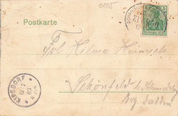 01855 Sebnitz in Sachsen Bahnpost Schandau-Niederneukirch Zug 950 o 1903