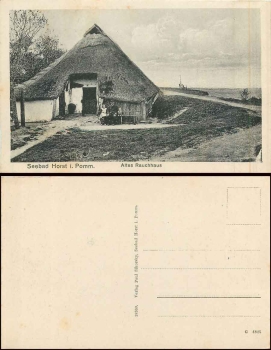 Seebad Horst Pommern Kreis Greifenberg Altes Rauchhaus * ca. 1925