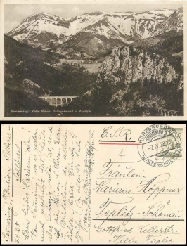 Semmering, Kalte Rinne Polleroswand und Raxalpe o 7.4.1928