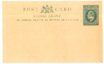 Sierra Leone Ganzsache * ca 1900