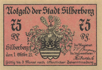 Silberberg Schlesien Notgeldschein Twierdza Srebrnogórska 1921