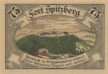 Silberberg Schlesien Notgeldschein Twierdza Srebrnogórska 1921