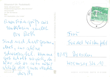 Sitzendorf Thüringer Wald  Mehrbildkarte o 1982