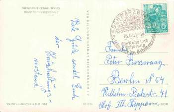 Sitzendorf Thüringer Wald o 1961