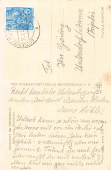 Sitzendorf Thüringer Wald Sporbitztal o 1957