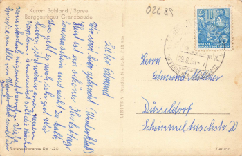 02689 Sohland Spree Berggasthaus Grenzbaude o 1958