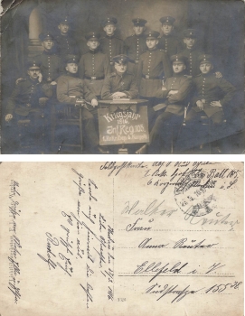 Soldaten des 6. Infanterie-Regiment Nr. 105 Werdau Echtfoto 1916