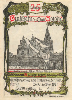 Soldin Myślibórz Neumark emergency bank note 1921