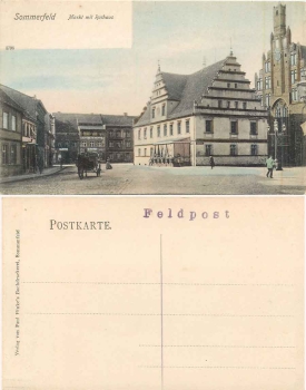 Sommerfeld Lubsko market with town hall * approx. 1910