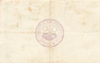 Sorau Lower Lusatia Żary emergency bank note 1918