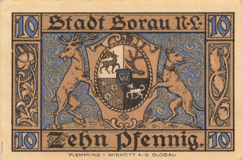 Sorau Lower Lusatia Żary emergency bank note 1921