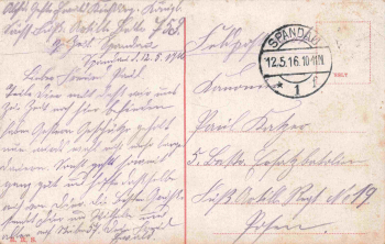 Spandau Berlin City Hall, old picture postcard, c. 1916