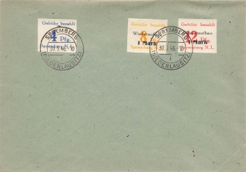 Spremberg Michel 8, 17, 18 auf Umschlag o 30.3.1946