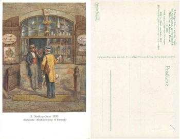 City postman of the Saxon Post 1859 artist card Gustav Muller 1913