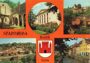 07646 Stadtroda Thüringen Mehrbildkarte o 1987