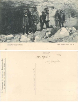 39418 Stassfurt Leopoldshall Salt mining Hauer at work * ca. 1909