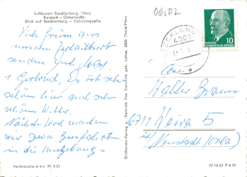 Stecklenberg Harz Mehrbildkarte o 1973