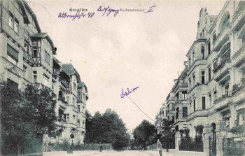Steglitz, Berlin, Sedanstrasse – vintage picture postcard, c. 1908