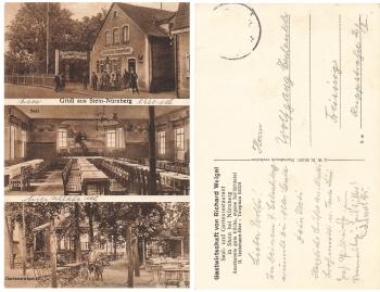 Stein Nürnberg Gaststätte Weigel o ca. 1915