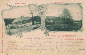 Steinbrückmühle Hartmannsdorf Reichenau Hungers Gasthof o 1901