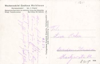01904 Steinigtwolmsdorf Lausitz Gasthaus Waldhaus gebraucht 1934