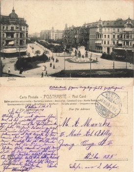 Stettin Pommern Kaiser Wilhelm Strasse Szczecin o 1909