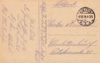 Stettin Hakenterrasse Pommern Szczecin o 1918