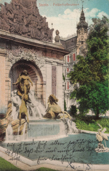 Stettin Felderhofbrunnen Pommern Szczecin o 1912