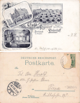 Stetzsch Dresden Restaurant Lindenhof Bruno Thomas o 1906