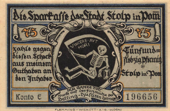 Stolp Pommern Slupsk Notgeldschein um 1920