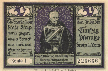 Stolp Pomerania Slupsk emergency banknote circa 1921
