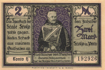 Stolp Pomerania Slupsk emergency banknote circa 1921