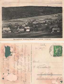 Strassberg-Bergstrass an der Tafelfichte Jizera Mountains Silesia Czerniawa Zdroj o 1926