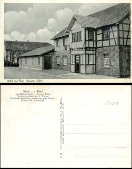 Strauch Simmerath Eifel Hotel zur Post *ca. 1930