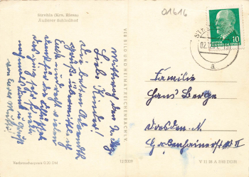 01616 Strehla Elbe Schlosshof o 1964
