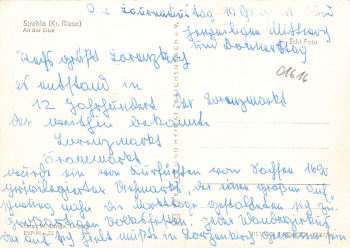 01616 Strehla Elbe Fähre "Wilhelm" gebraucht 1971