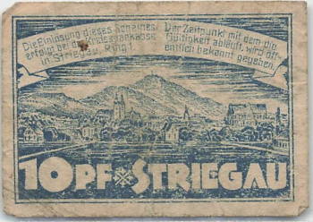 Striegau Schlesien Notgeldschein Strzegom 1920